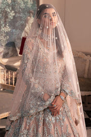 Pakistani Wedding Dress in Pink Gown Veil Style