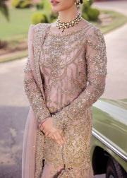 Pakistani Wedding Dress in Pink Sharara Shirt Style Online