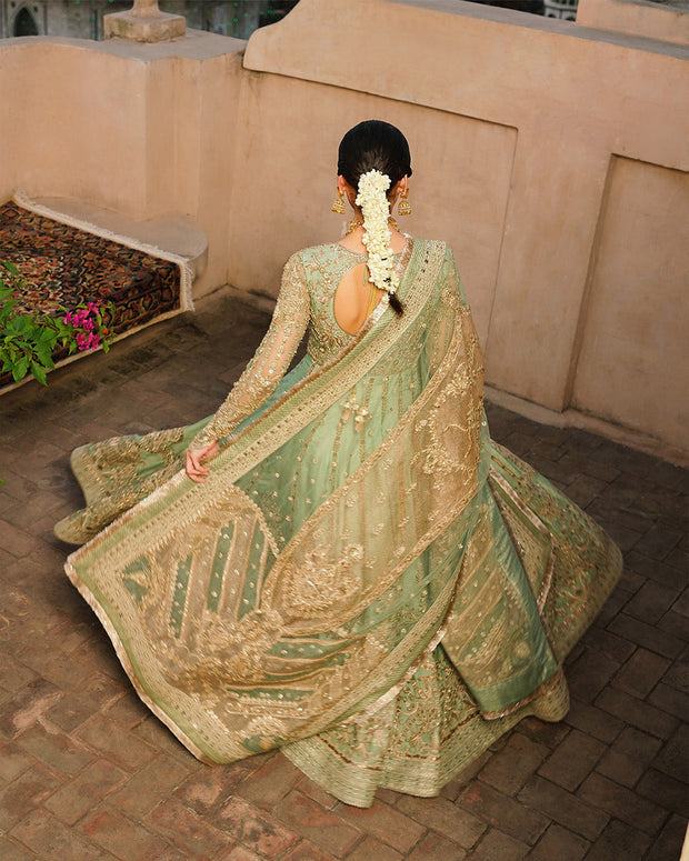 Pakistani Wedding Dress in Pishwas Frock Style