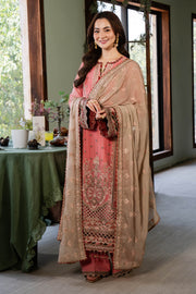 Peach Pink Embroidered Pakistani Salwar Kameez Dupatta