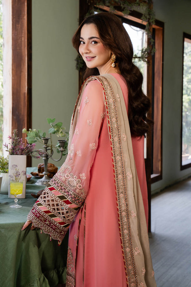 Peach Pink Shade Embroidered Pakistani Salwar Kameez Suit