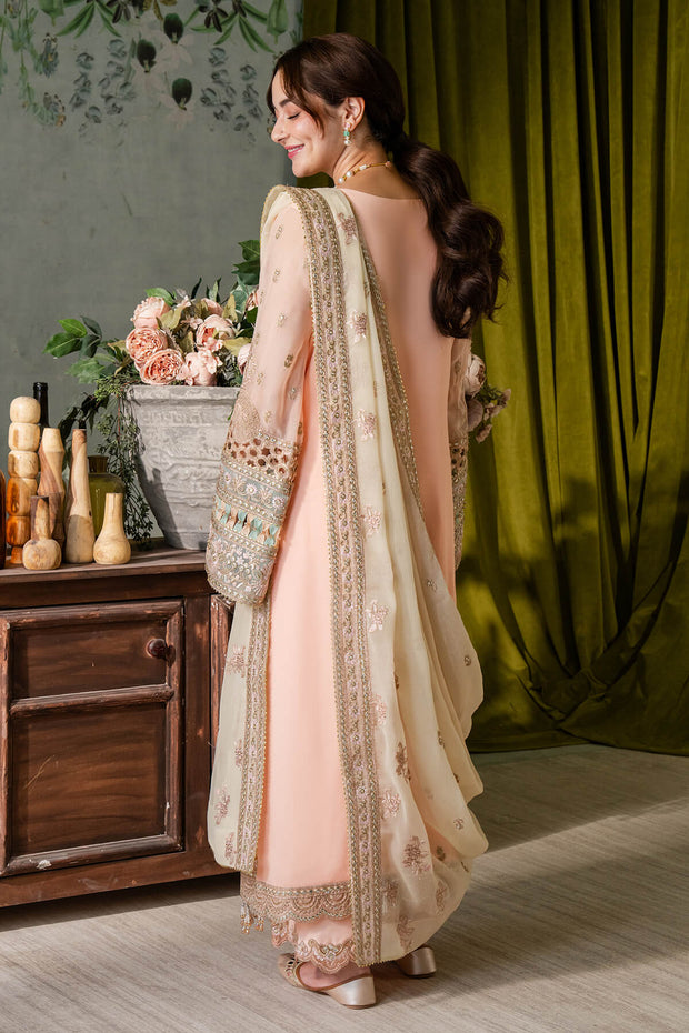 Peach Salwar Suit Embroidered Pakistani Salwar Kameez Dupatta