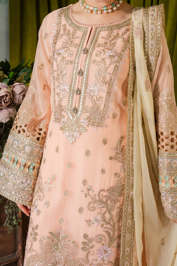 Peach Shade Suit Embroidered Pakistani Salwar Kameez Dupatta