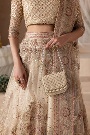 Pearl White Choli Lehenga Style Pakistani Bridal Outfit