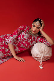 Pink Golden Salwar Kameez Pakistani Wedding Dress