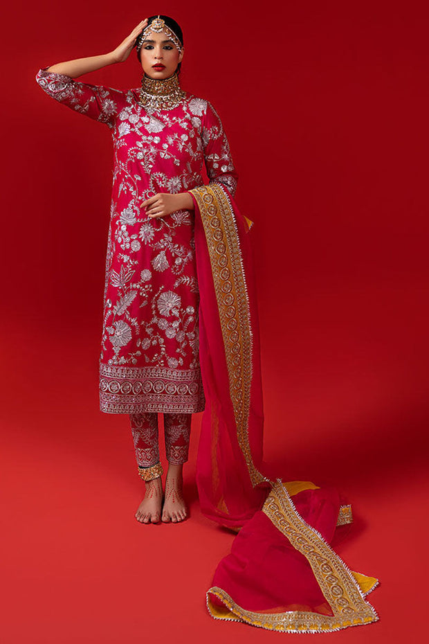 Pink Golden Salwar Kameez Pakistani Wedding Dresses 2023