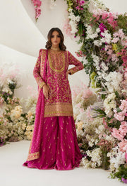 Pink Kameez Sharara Dupatta Pakistani Wedding Dress