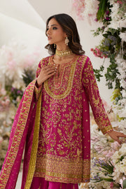 Pink Kameez Sharara and Dupatta Pakistani Wedding Dress