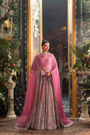 Pink Pakistani Bridal Dress in Traditional Pishwas Frock Style