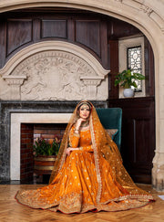 Pishwas Frock Trouser Yellow Pakistani Wedding Dress Online