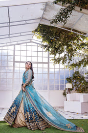 Pishwas Frock with Lehenga Dupatta Dress