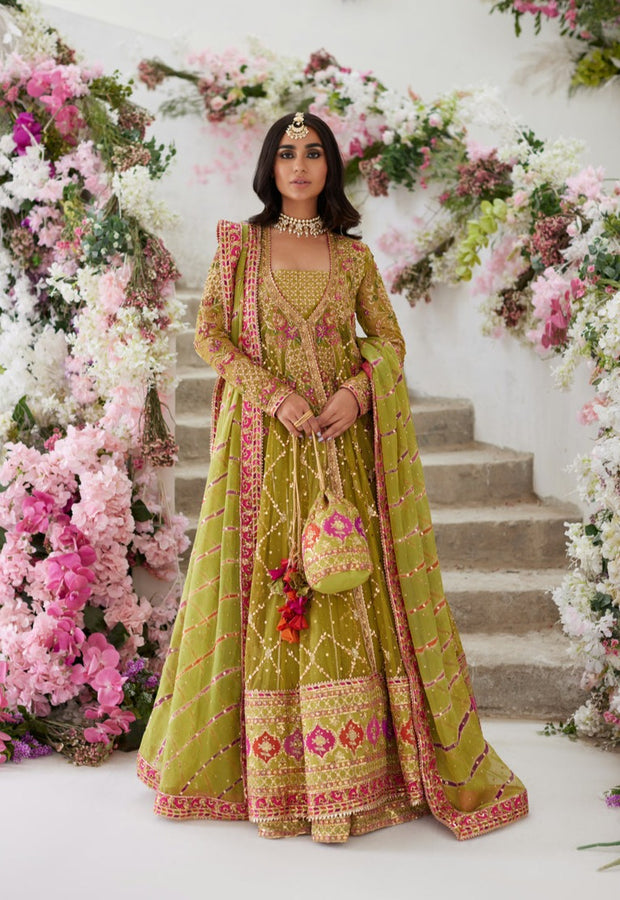 Pishwas Lehenga Dupatta Pakistani Wedding Dress