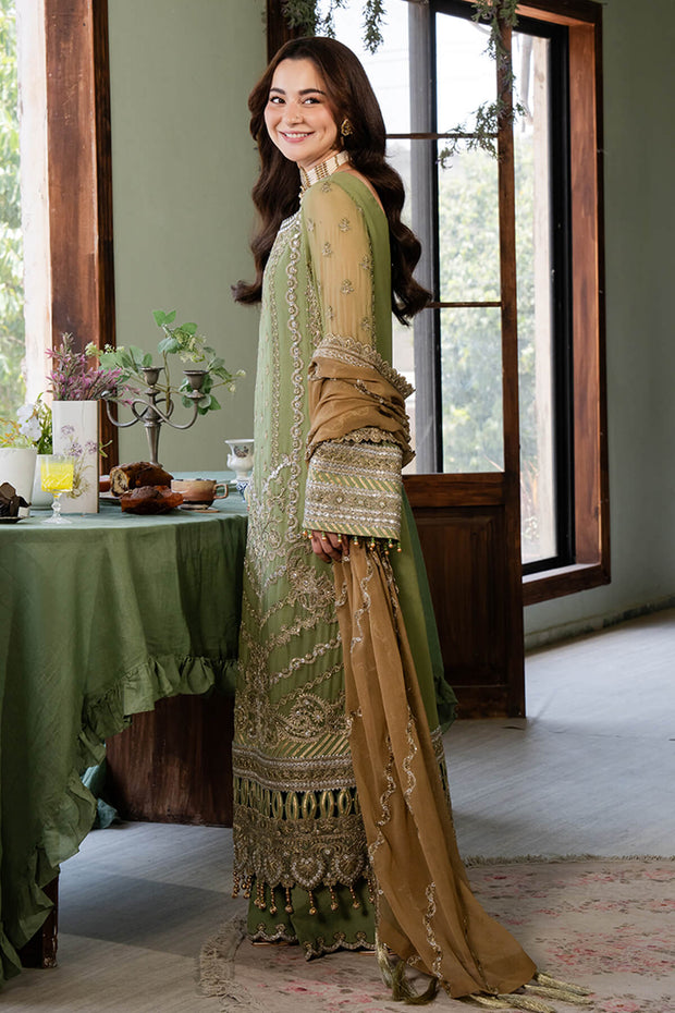 Pistachio Embroidered Pakistani Salwar Kameez Dupatta