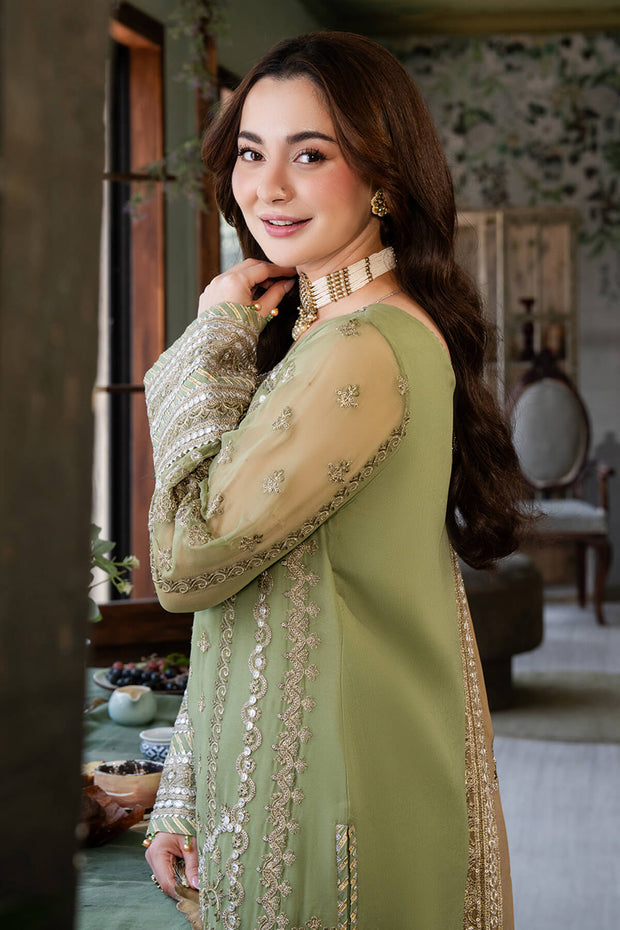 Pistachio Green Embroidered Pakistani Salwar Kameez Suit