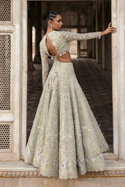 Pistachio Green Lehenga and Choli Bridal Wedding Dress Online