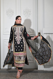 Premium Black Kameez Trouser Dupatta Pakistani Wedding Dress