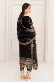 Premium Black Silk Kameez Trouser Style Pakistani Party Dress