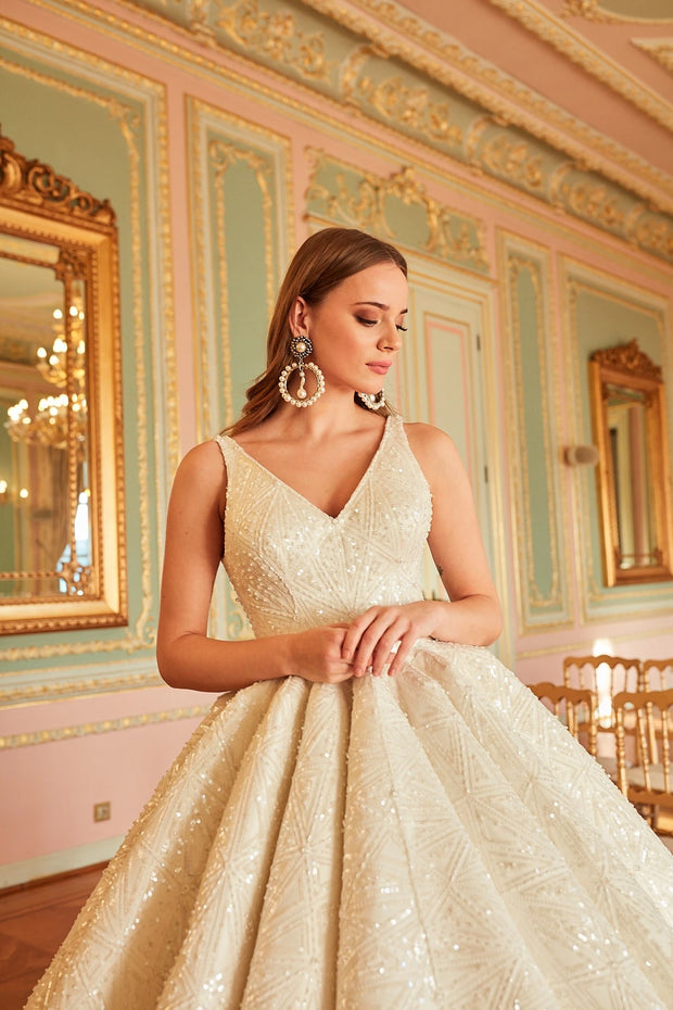 Premium Embellished Wedding Dress in Luxury Bridal Gown Style