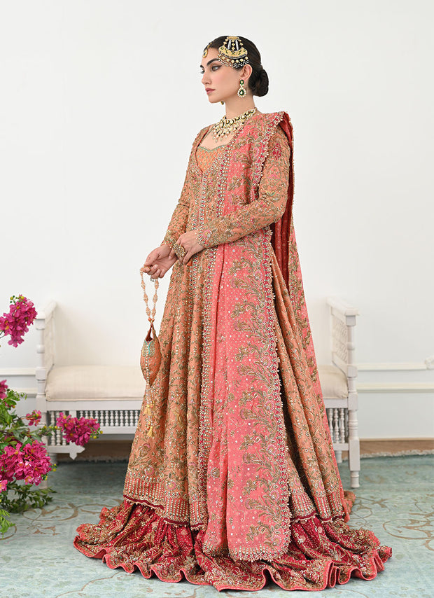 Premium Farshi Lehenga Frock Dupatta Pakistani Bridal Dress