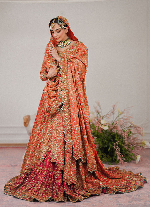 Premium Farshi Lehenga Kameez Dupatta Pakistani Bridal Dress