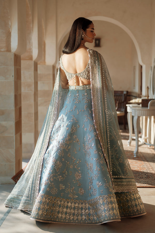 Premium Indian Bridal Dress in Blue Lehenga and Choli Style