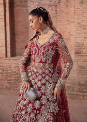 Premium Pakistani Bridal Dress in Classic Lehenga Gown Style