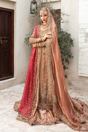 Premium Pakistani Bridal Dress in Open Kameez and Lehenga Style