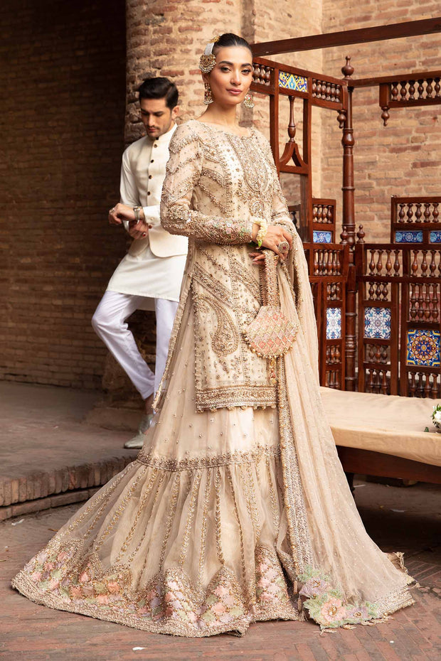 Premium Pakistani Nikkah Dress in Kameez and Gharara Style