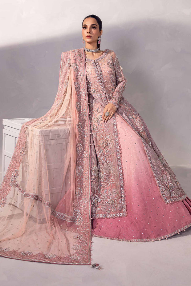 Premium Pakistani Wedding Dress in A-line Kameez Lehenga Style