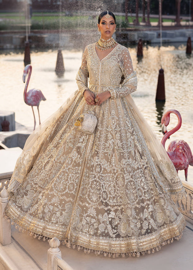 Premium Pakistani Wedding Dress in Bridal Pishwas Lehenga Style