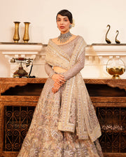 Premium Pakistani Wedding Dress in Chiffon Choli Lehenga Style