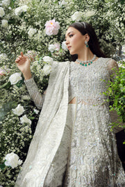 Premium Pakistani Wedding Dress in Embellished Net Gown Style