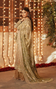 Premium Pakistani Wedding Dress in Kameez and Sharara Style