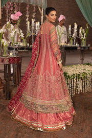 Premium Pink Pakistani Bridal Outfit in Frock Lehenga Style