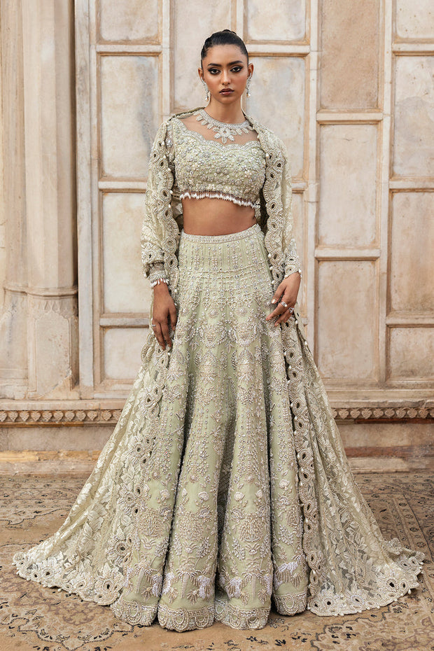 Premium Pistachio Green Lehenga and Choli Bridal Wedding Dress