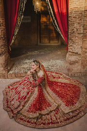 Premium Wedding Red Lehenga and Choli Pakistani Bridal Dress