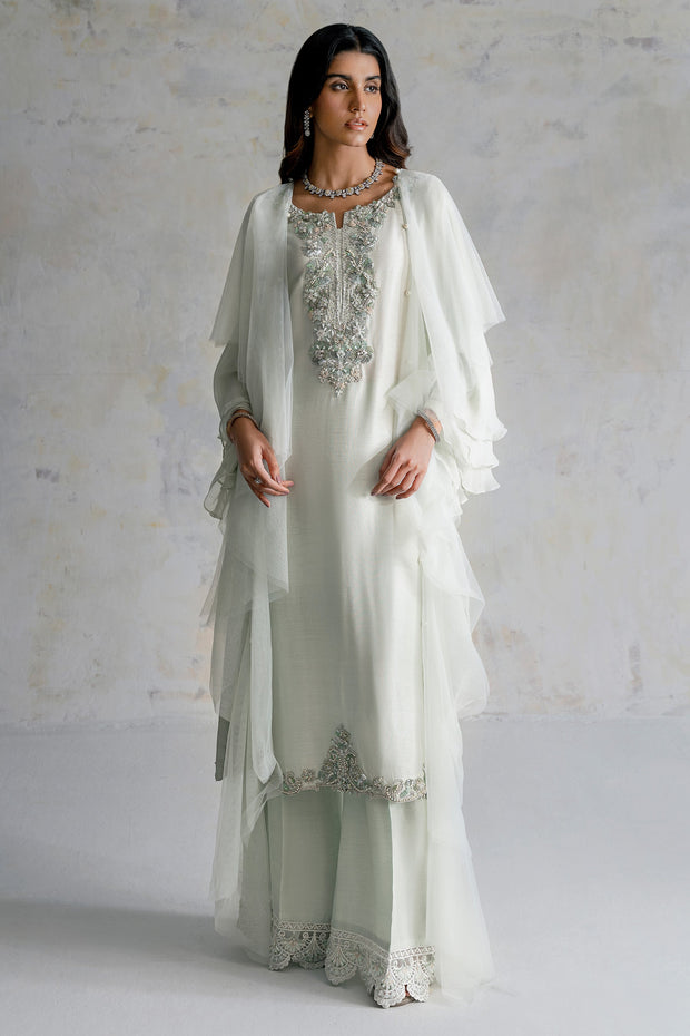 Raw Silk Kameez Trouser Dupatta Pakistani Wedding Dress