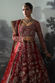 Red Pakistani Bridal Dress in Peshwas and Lehenga Style Online