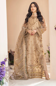 Regal Golden Heavily Embellished Pakistani Kameez Wedding Dress