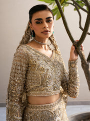 Regal Lehenga Choli and Dupatta Pakistani Wedding Dress in Oakland