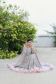 Royal Bridal Lehenga Gown Dupatta Pakistani Wedding Dress