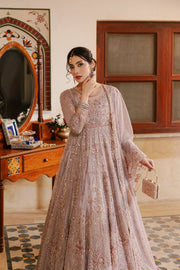 Royal Dusty Lilac embellished Pakistani Wedding Dress Maxi Frock