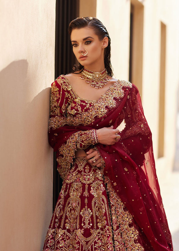 Royal Embellished Choli Lehenga Style Pakistani Bridal Dress