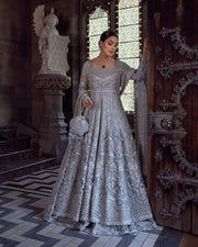 Royal Embellished Open Gown Lehenga Pakistani Bridal Dress