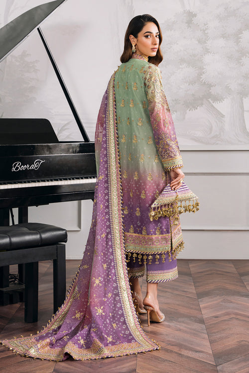 Royal Embroidered Chiffon Kameez Trouser Pakistani Party Wear