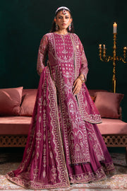 Royal Embroidered Pakistani Wedding Dress Plum Lehenga Shirt