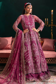 Royal Embroidered Pakistani Wedding Dress Plum Lehenga Shirt