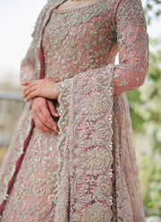 Royal Light Pink Lehenga and Kameez Pakistani Bridal Dress