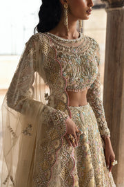 Royal Light Yellow Lehenga Choli Style Bridal Wedding Dress Online