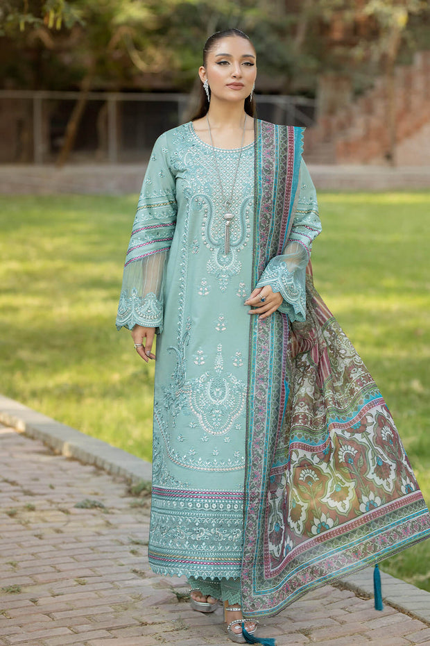 Royal Mint Green Embroidered Pakistani Salwar Kameez Dupatta Suit